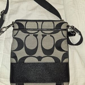 Coach Black and Tan Shoulder Bag